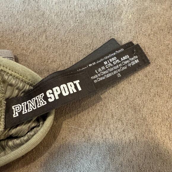 Pink Sport Victoria's Secret Ultimate Lightly Lined Sports Bra Bralette Green M - Picture 4 of 7